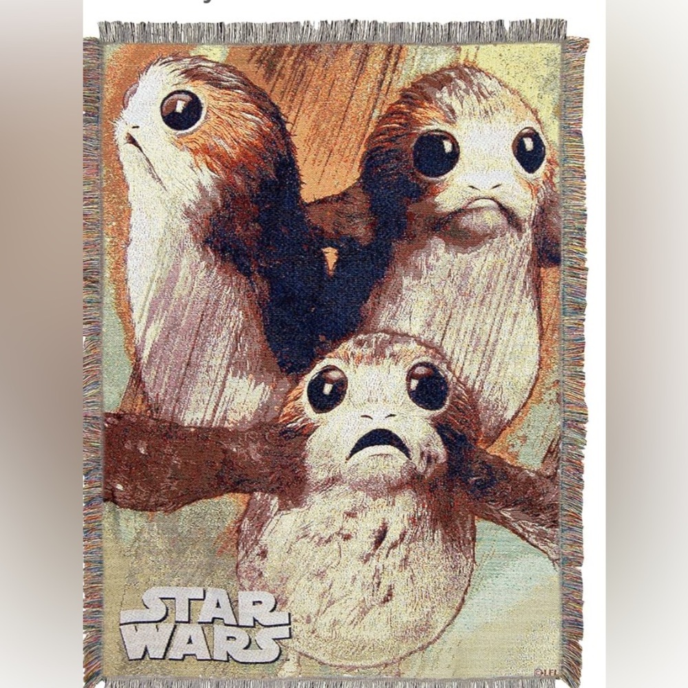 NWT Northwest Star Wars Woven Tapestry Throw Blanket, 48" x 60", Little Guys